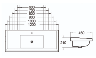 Мебельная раковина SantiLine SL-2112(70) белый